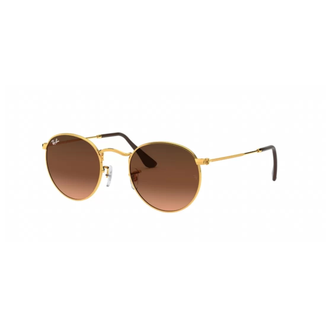 MEN'S SUNGLASSES RAY-BAN RB 3447 ROUND METAL 9001A5 BRILLIANT POLISHED BRONZE CALIBER 47 