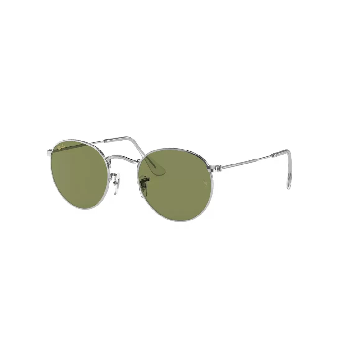 UNISEX SUNGLASSES RAY-BAN RB 3447 ROUND METAL 91984E SILVER CALIBER 50 