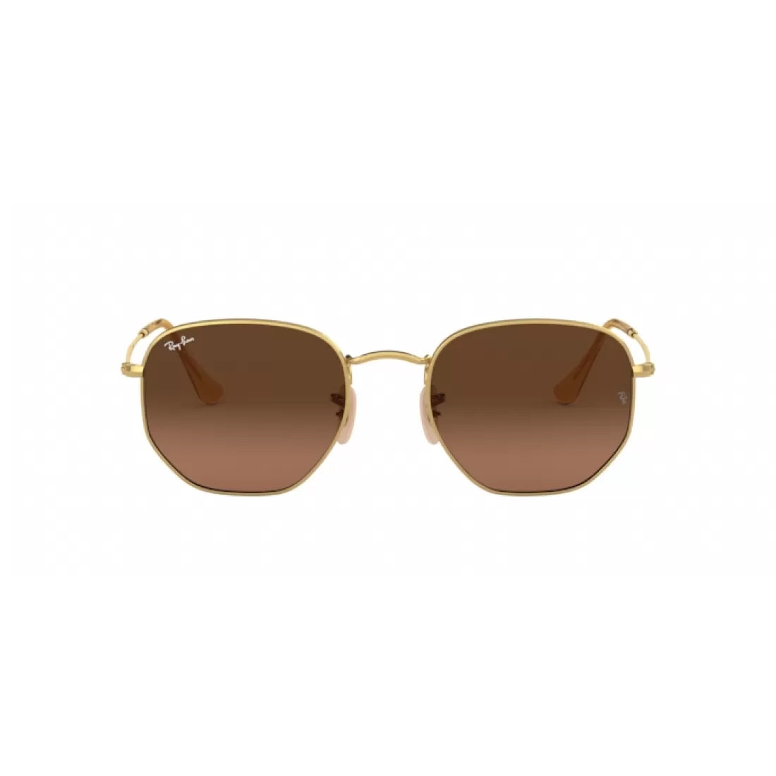 UNISEX SUNGLASSES RAY-BAN RB 3548N HEXAGONAL 912443 GOLD SIZE 48 