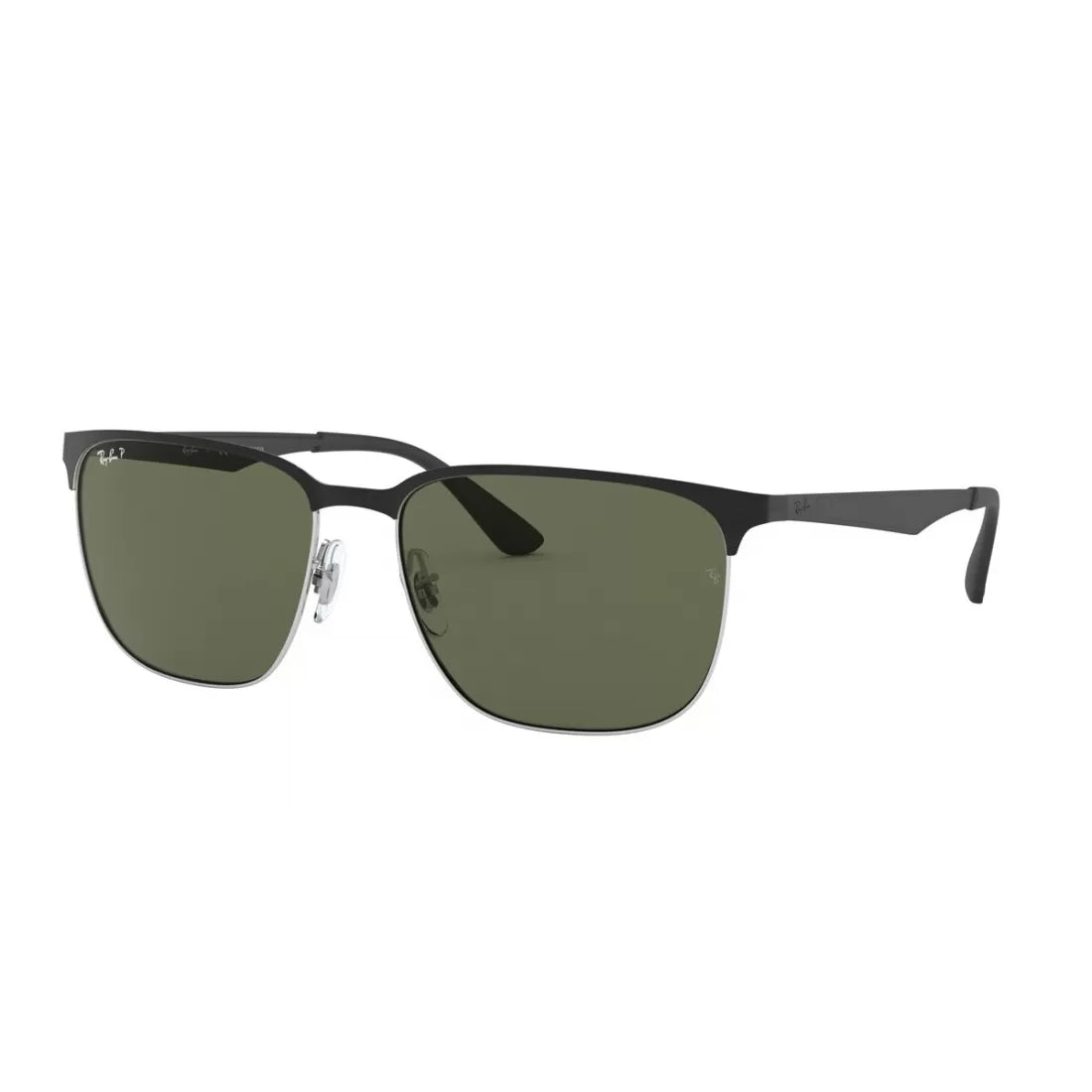 UNISEX SUNGLASSES RAY-BAN RB 3569 - 90049A TOP POLISHED SILVER BLACK 