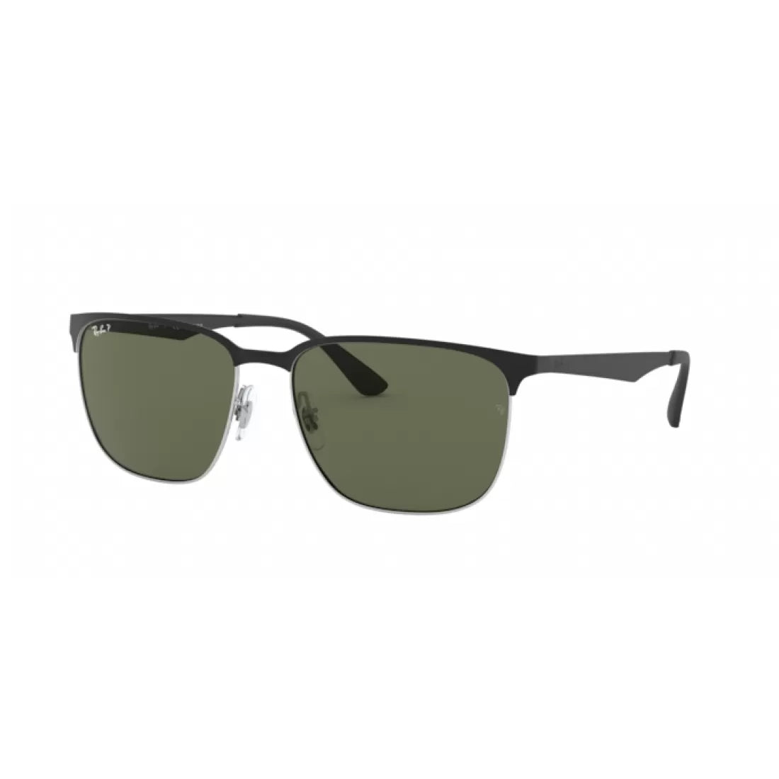 UNISEX SUNGLASSES RAY-BAN RB 3569 - 90049A TOP POLISHED SILVER BLACK 