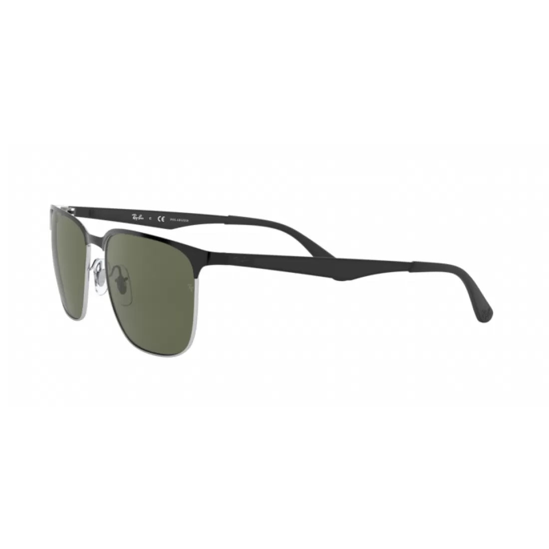 UNISEX SUNGLASSES RAY-BAN RB 3569 - 90049A TOP POLISHED SILVER BLACK 
