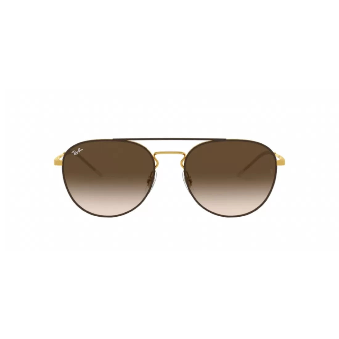 UNISEX SUNGLASSES RAY-BAN RB 3589 - 905513 GOLD TOP ON BROWN 