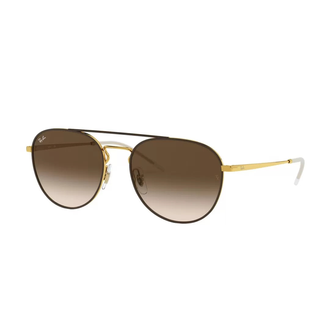 UNISEX SUNGLASSES RAY-BAN RB 3589 - 905513 GOLD TOP ON BROWN 