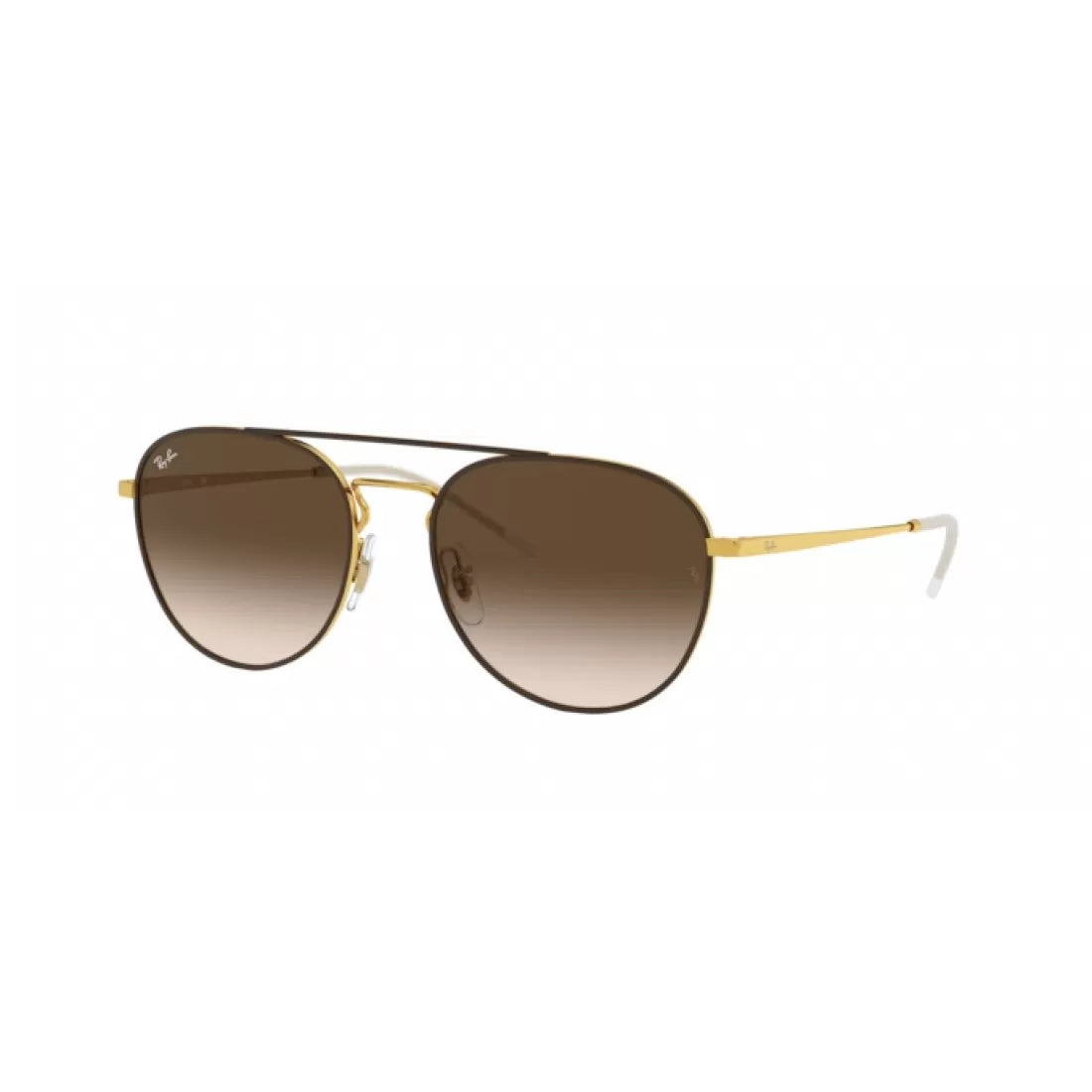 UNISEX SUNGLASSES RAY-BAN RB 3589 - 905513 GOLD TOP ON BROWN 