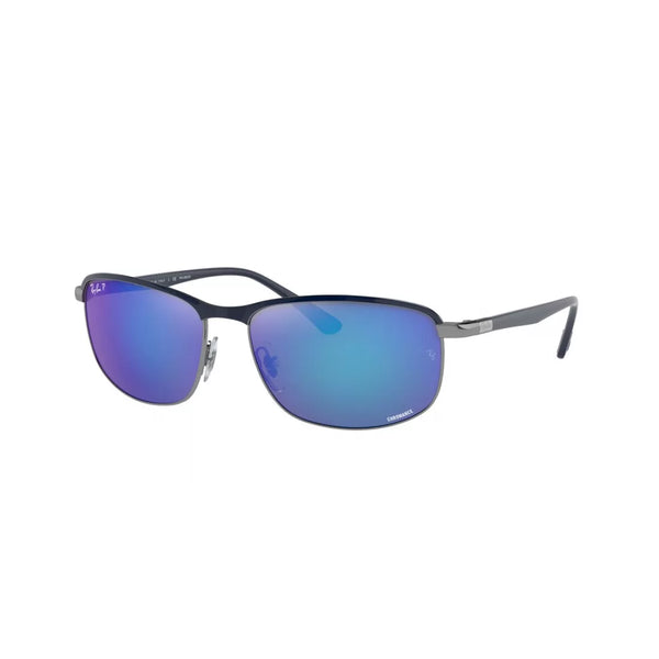 OCCHIALI DA SOLE UNISEX RAY-BAN RB 3671CH - 92044L BLU SU CANNA DI FUCILE