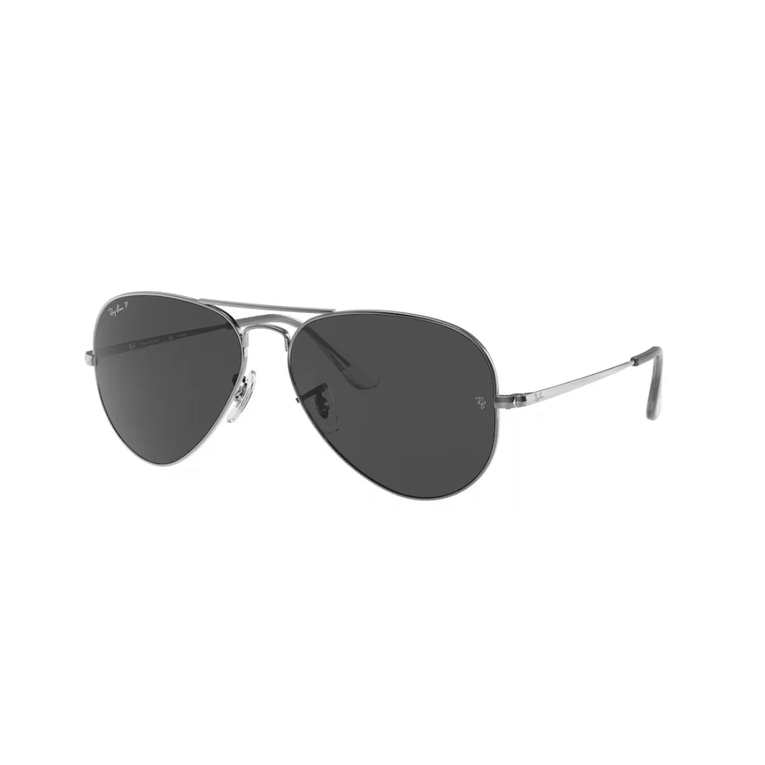 UNISEX SUNGLASSES RAY-BAN RB 3689 AVIATOR METAL II 004/48 POLISHED GUNMETAL CALIBER 62 
