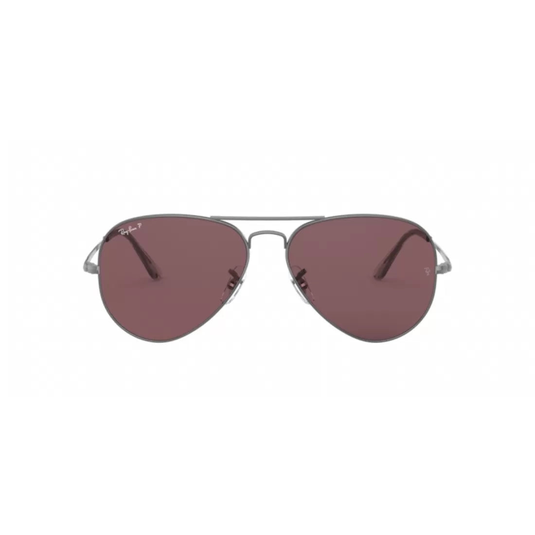 UNISEX SUNGLASSES RAY-BAN RB 3689 AVIATOR METAL II 004/AF POLISHED GUNMETAL CALIBER 58 