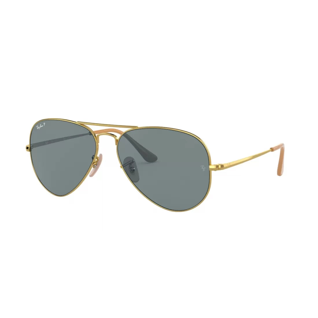 UNISEX SUNGLASSES RAY-BAN RB 3689 AVIATOR METAL II 9064S2 GOLD CALIBER 62 