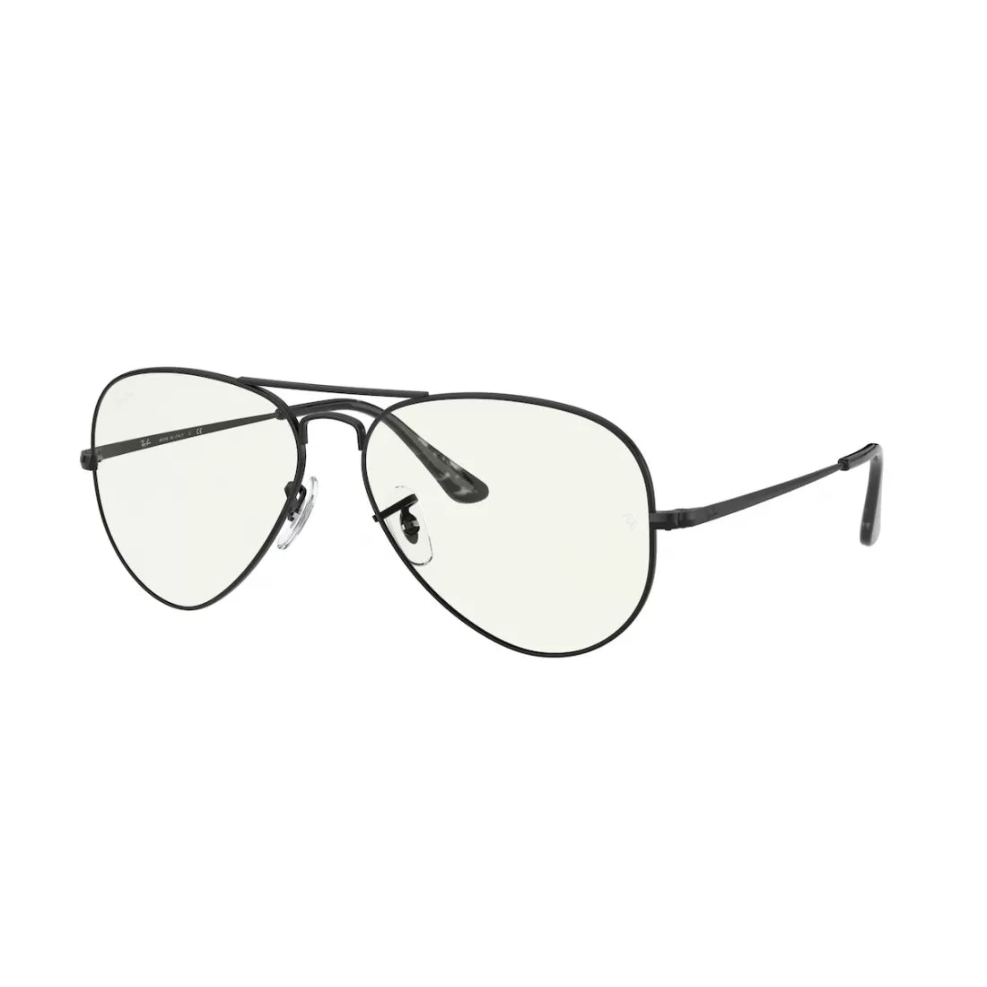 UNISEX SUNGLASSES RAY-BAN RB 3689 AVIATOR METAL II 9148BF BLACK CALIBER 62 