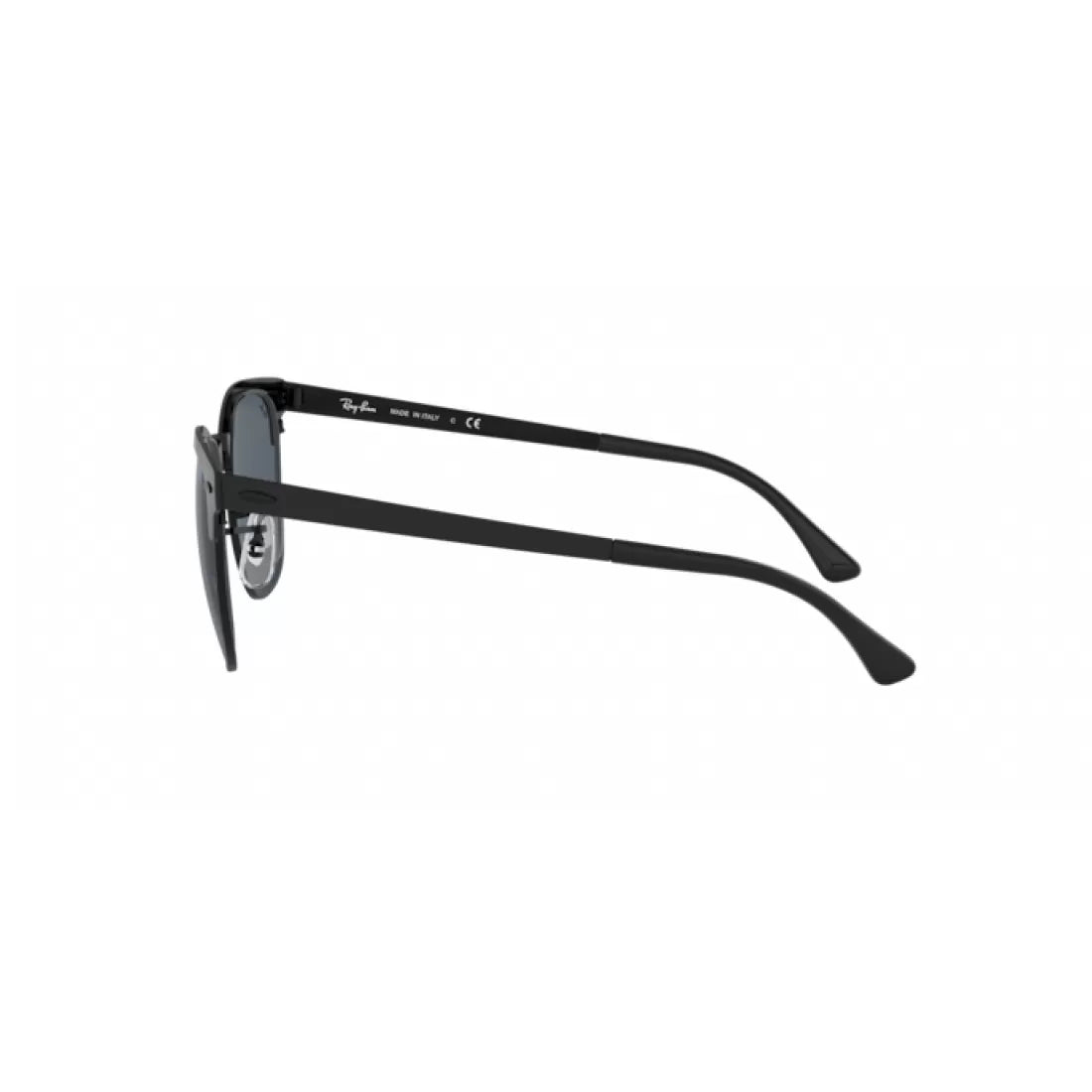 OCCHIALI DA SOLE UNISEX RAY-BAN RB 3716 CLUBMASTER METAL 186/R5 LUCIDO NERO OPACO SUPERIORE