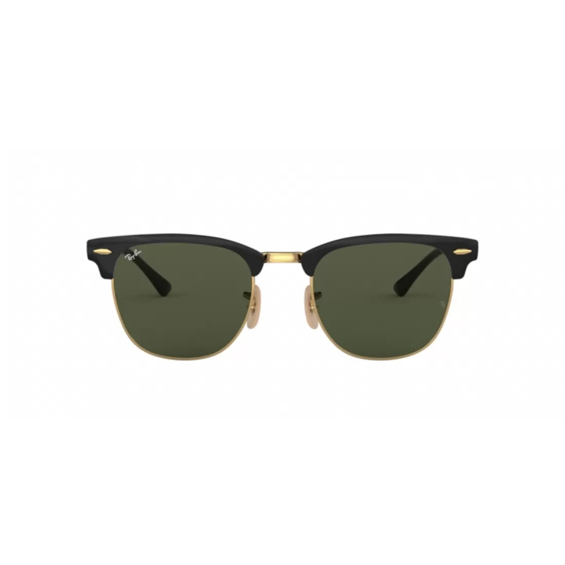 UNISEX SUNGLASSES RAY-BAN RB 3716 CLUBMASTER METAL 187 GOLD TOP ON BLACK 