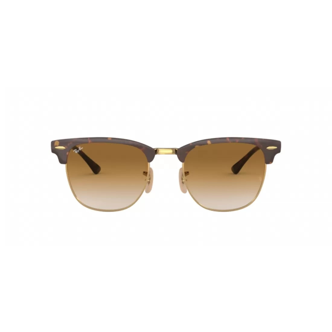 UNISEX SUNGLASSES RAY-BAN RB 3716 CLUBMASTER METAL 900851 HAVANA GOLD TOP 
