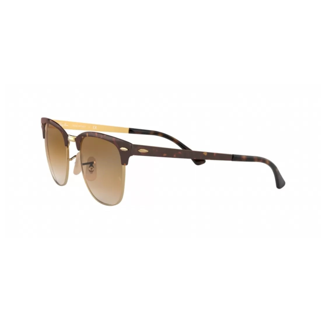 UNISEX SUNGLASSES RAY-BAN RB 3716 CLUBMASTER METAL 900851 HAVANA GOLD TOP 
