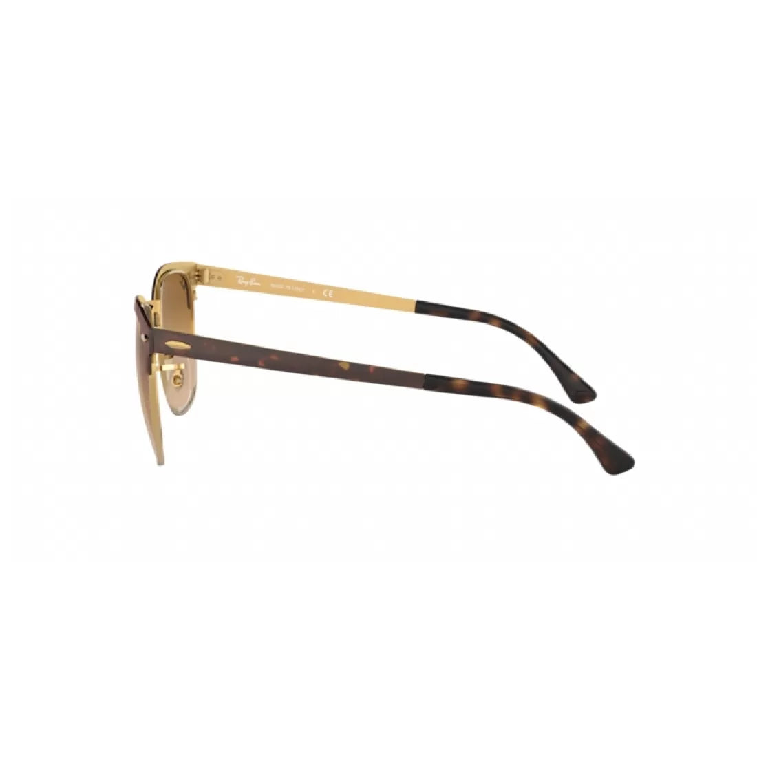 UNISEX SUNGLASSES RAY-BAN RB 3716 CLUBMASTER METAL 900851 HAVANA GOLD TOP 