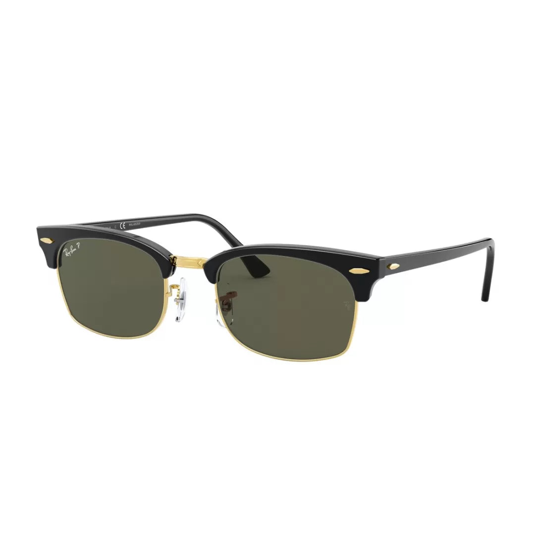 UNISEX SUNGLASSES RAY-BAN RB 3916 CLUBMASTER SQUARE 130358 GLOSS BLACK 