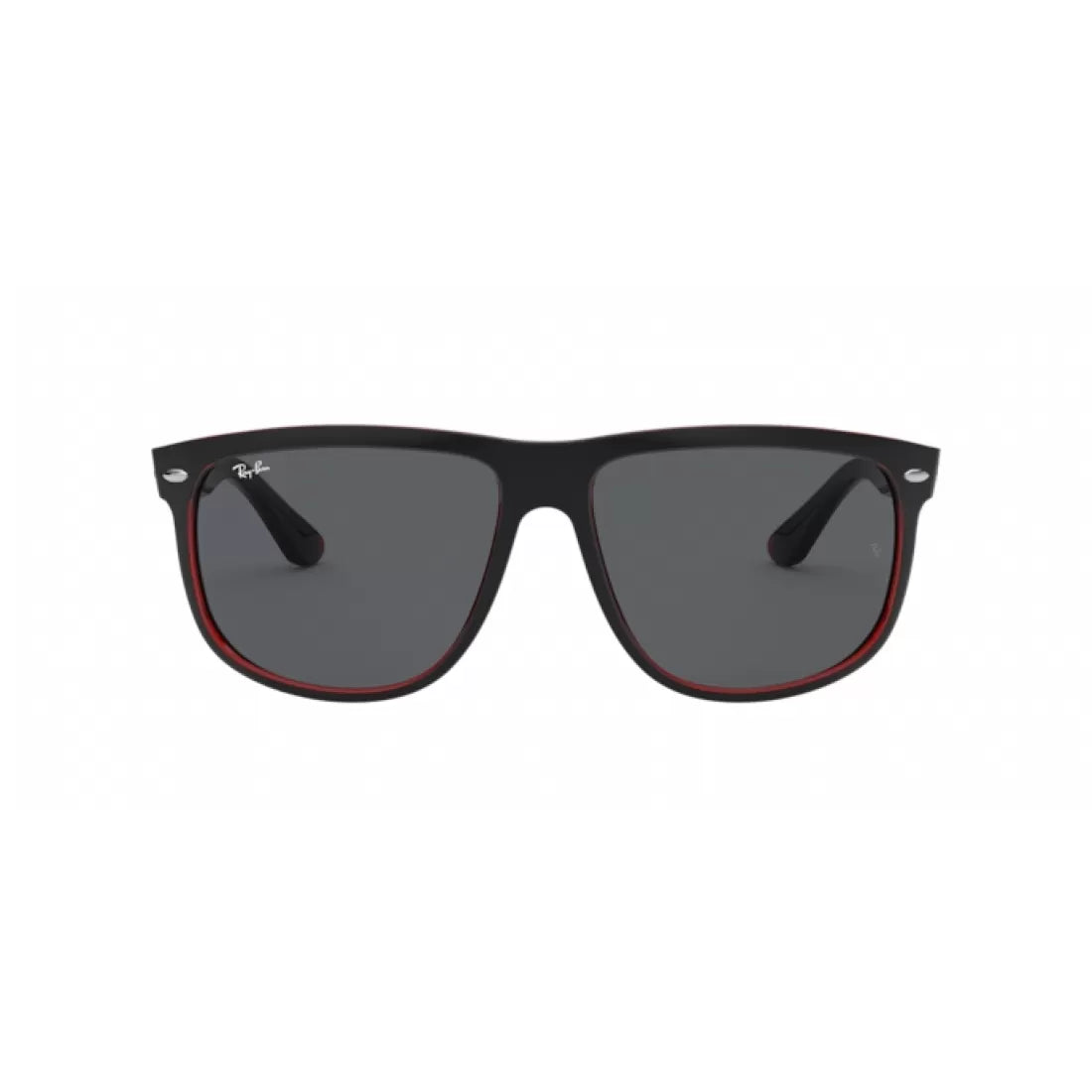 MEN'S SUNGLASSES RAY-BAN RB 4147 RB4147 617187 TOP MAT BLACK ON RED TRANSP CALIBER 60 