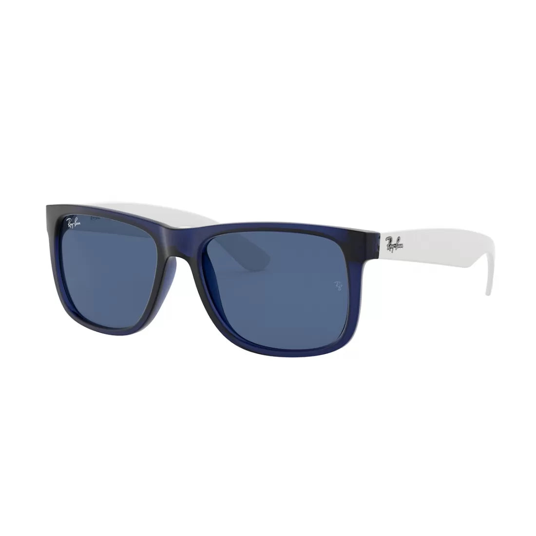 OCCHIALI DA SOLE UOMO RAY-BAN RB 4165 JUSTIN 651180 GOMMA BLU TRASPARENTE CALIBRO 55