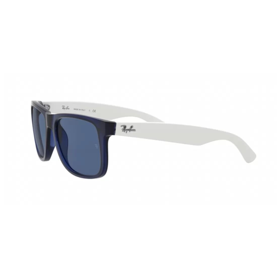 OCCHIALI DA SOLE UOMO RAY-BAN RB 4165 JUSTIN 651180 GOMMA BLU TRASPARENTE CALIBRO 55