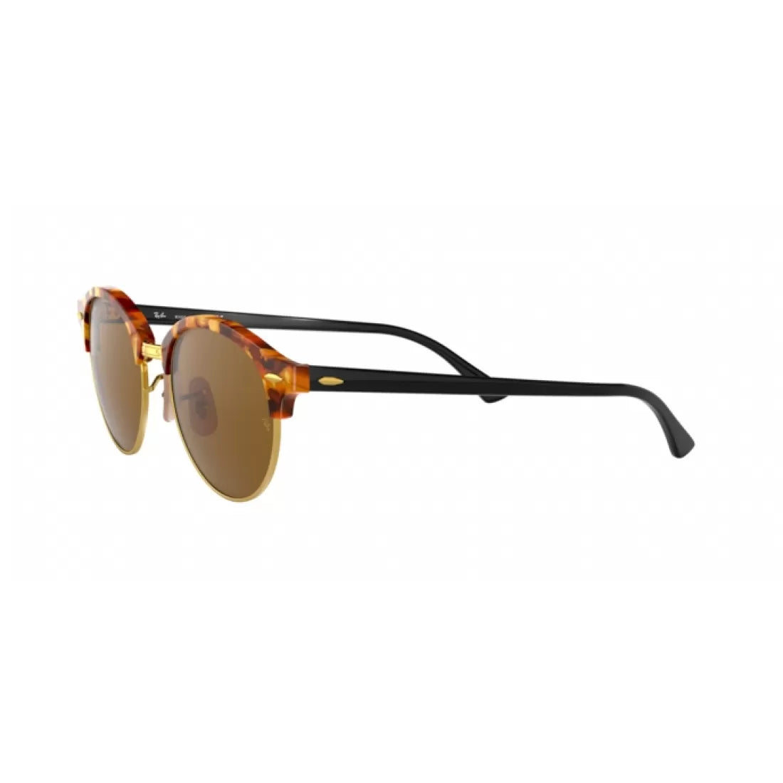 UNISEX SUNGLASSES RAY-BAN RB 4246 CLUBROUND 1160 SPOTTED HAVANA BROWN 
