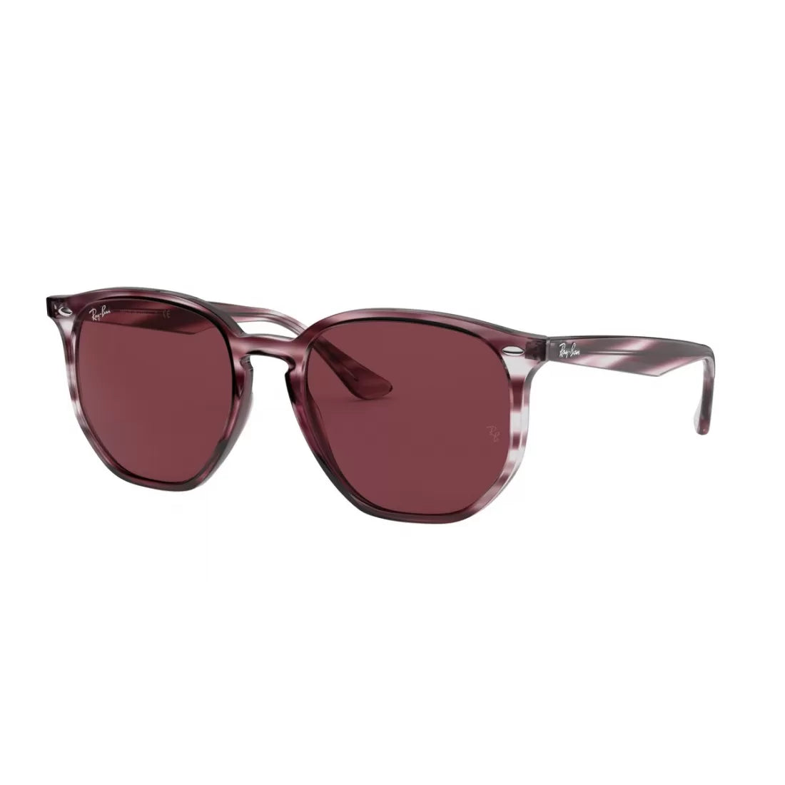 UNISEX SUNGLASSES RAY-BAN RB 4306 - 643175 BORDEAUX WITH HAVANA STRIPES 