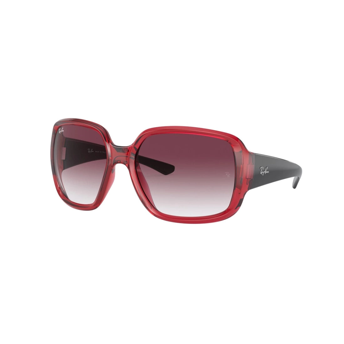 OCCHIALE DA SOLE UNISEX RAY-BAN RB 4347 POWDERHORN 66628H ROSSO TRASPARENTE