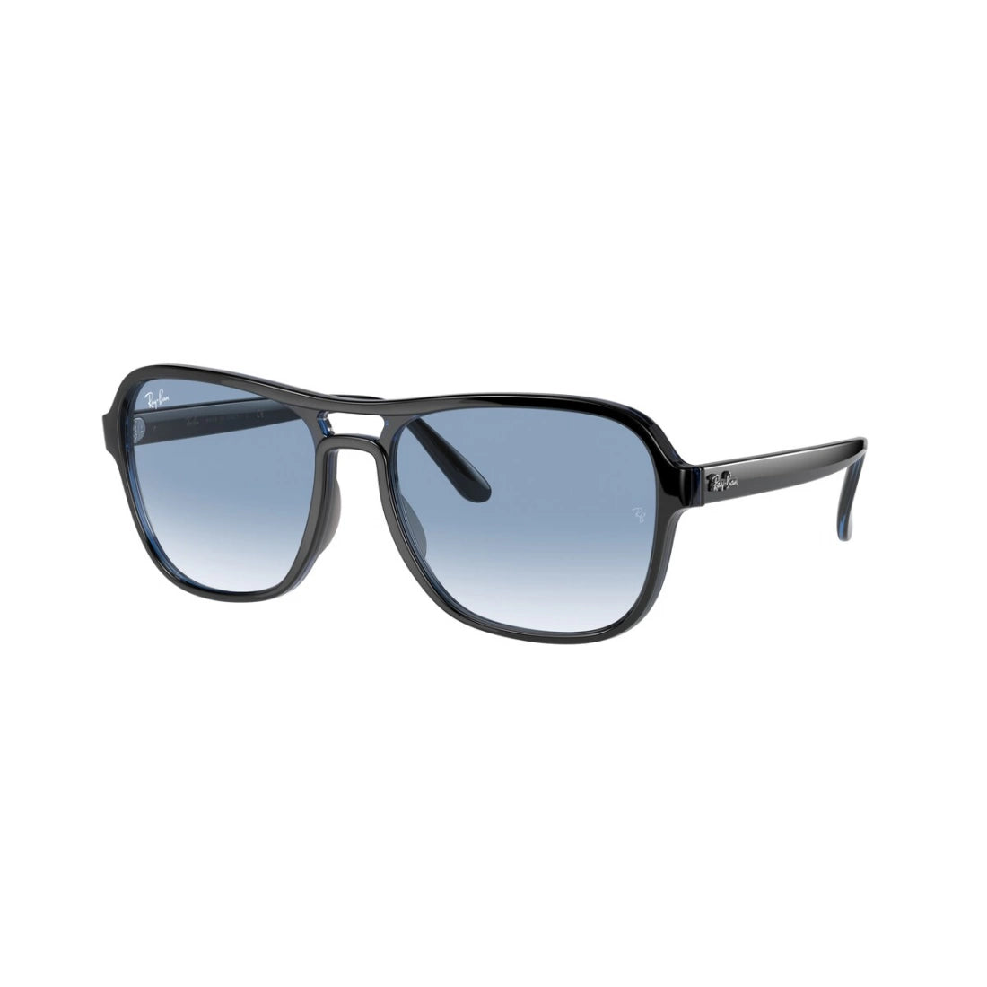 UNISEX SUNGLASSES RAY-BAN RB 4356 STATE SIDE 66033F BLACK TRANSPARENT BLUE BLACK 