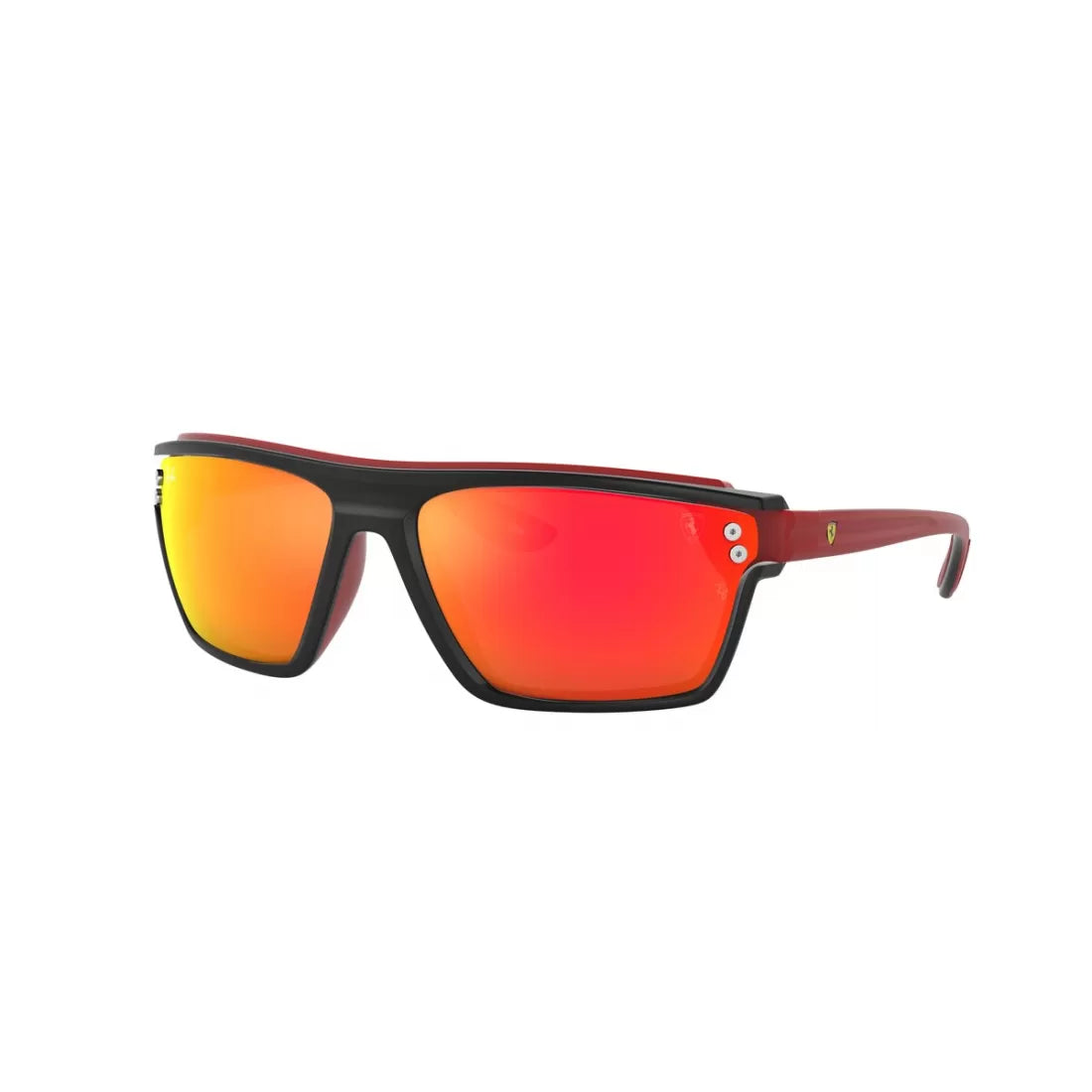UNISEX SUNGLASSES RAY-BAN RB 4370M - F6026Q MATT BLACK ON RED RUBBER 