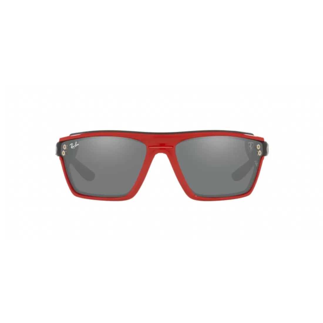 UNISEX SUNGLASSES RAY-BAN RB 4370M - F6236G RED ON BLACK RUBBER 