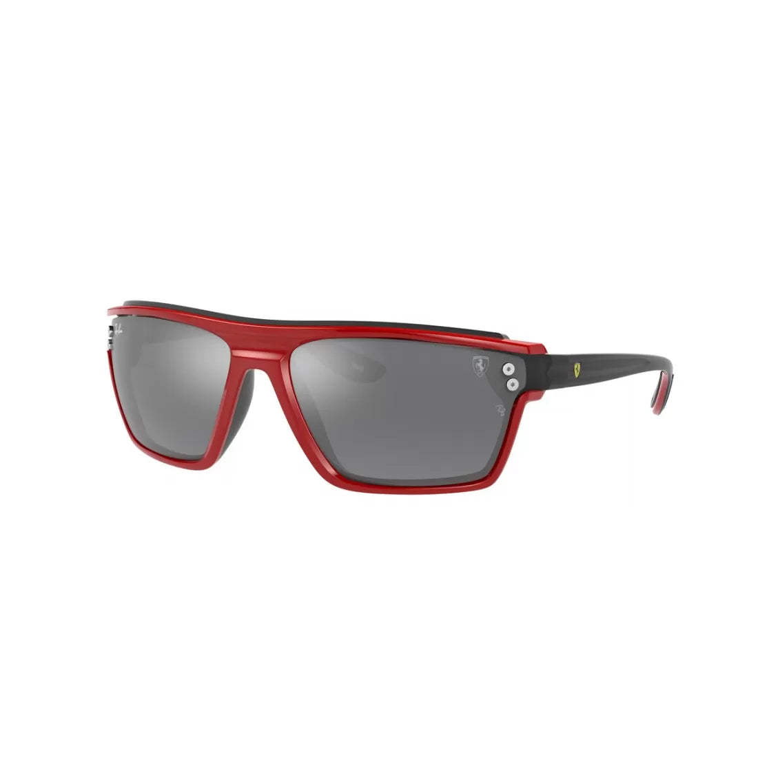UNISEX SUNGLASSES RAY-BAN RB 4370M - F6236G RED ON BLACK RUBBER 