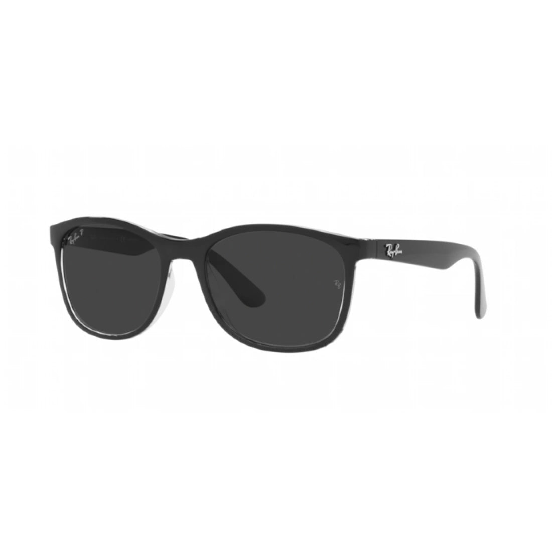 UNISEX SUNGLASSES RAY-BAN RB 4374 - 603948 BLACK ON TRANSPARENT 