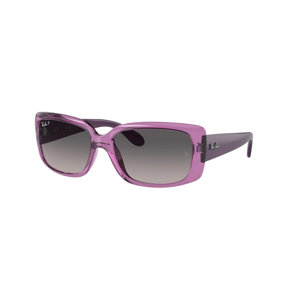 WOMEN'S SUNGLASSES RAY-BAN RB 4389 - 6443M3 TRANSPARENT PURPLE SIZE 55 