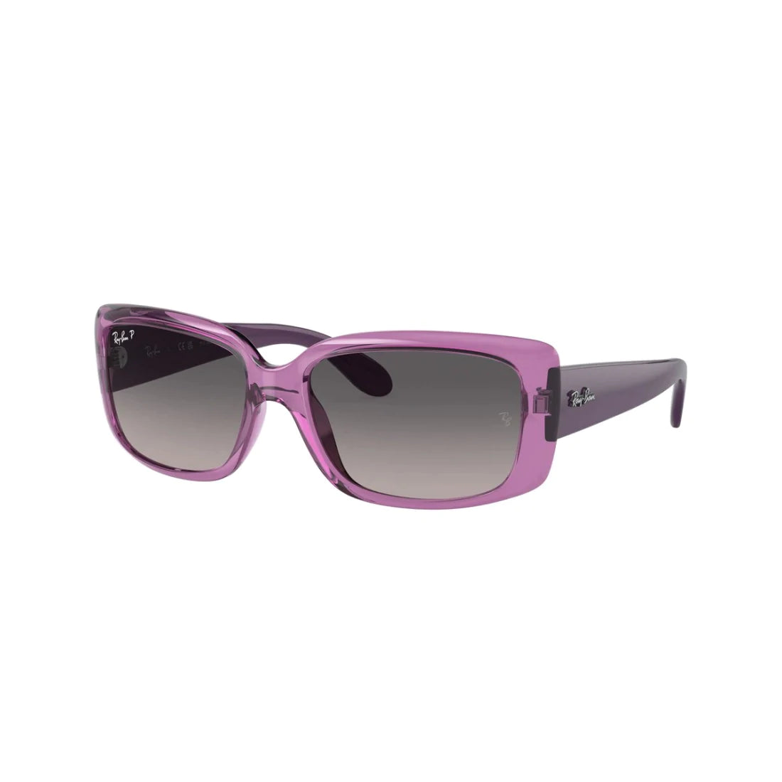 WOMEN'S SUNGLASSES RAY-BAN RB 4389 - 6443M3 TRANSPARENT PURPLE SIZE 58 