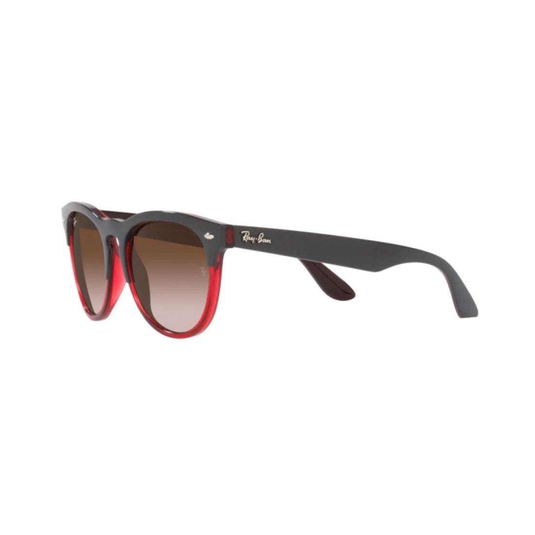 OCCHIALI DA SOLE UNISEX RAY-BAN RB 4471 IRIS 663113 GRIGIO SU ROSSO TRASPARENTE