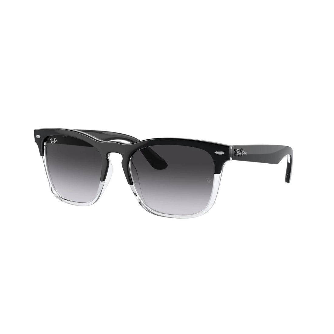 OCCHIALI DA SOLE UNISEX RAY-BAN RB 4487 STEVE 66308G NERO SU TRASPARENTE cal.54