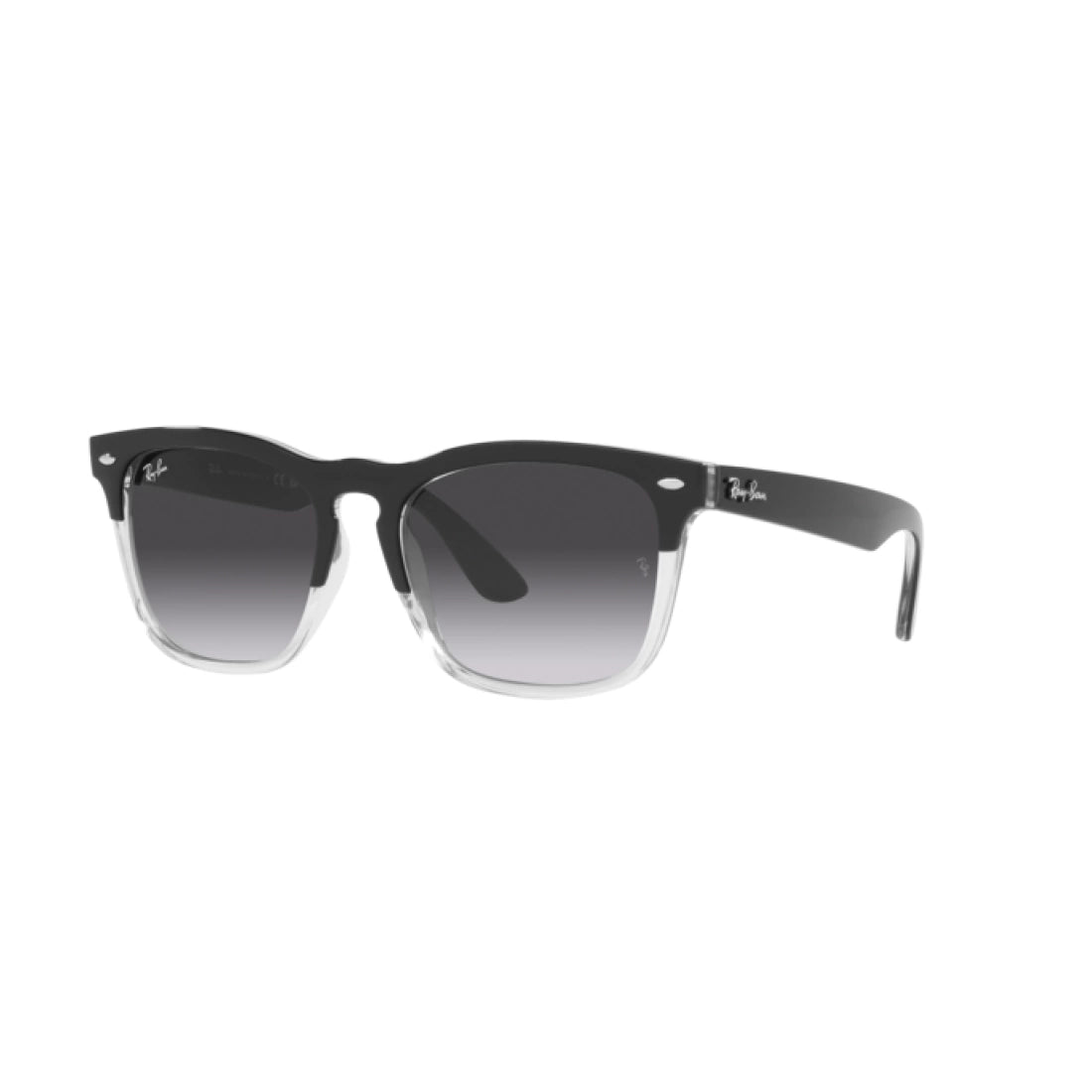 OCCHIALI DA SOLE UNISEX RAY-BAN RB 4487 STEVE 66308G NERO SU TRASPARENTE cal.54