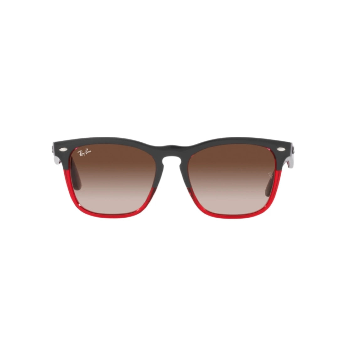 OCCHIALI DA SOLE UNISEX RAY-BAN RB 4487 STEVE 663113 GRIGIO SU ROSSO TRASPARENTE