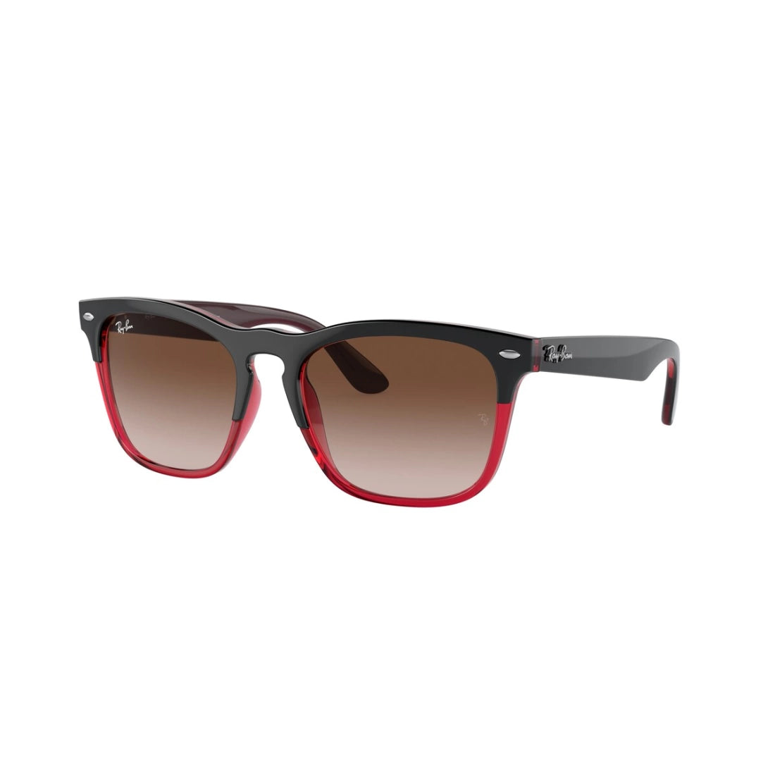 OCCHIALI DA SOLE UNISEX RAY-BAN RB 4487 STEVE 663113 GRIGIO SU ROSSO TRASPARENTE