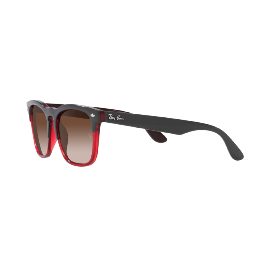 OCCHIALI DA SOLE UNISEX RAY-BAN RB 4487 STEVE 663113 GRIGIO SU ROSSO TRASPARENTE