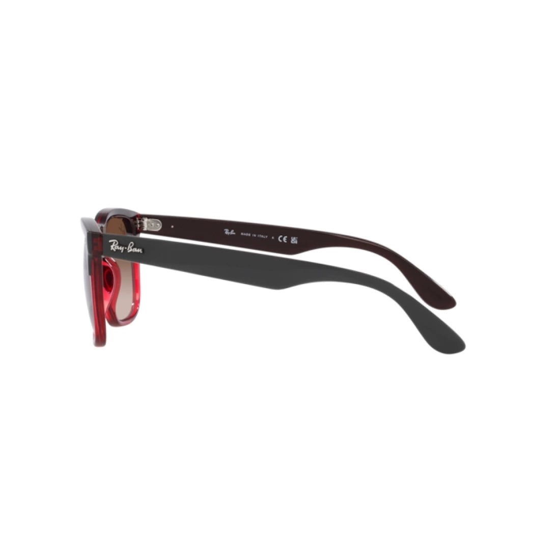 OCCHIALI DA SOLE UNISEX RAY-BAN RB 4487 STEVE 663113 GRIGIO SU ROSSO TRASPARENTE