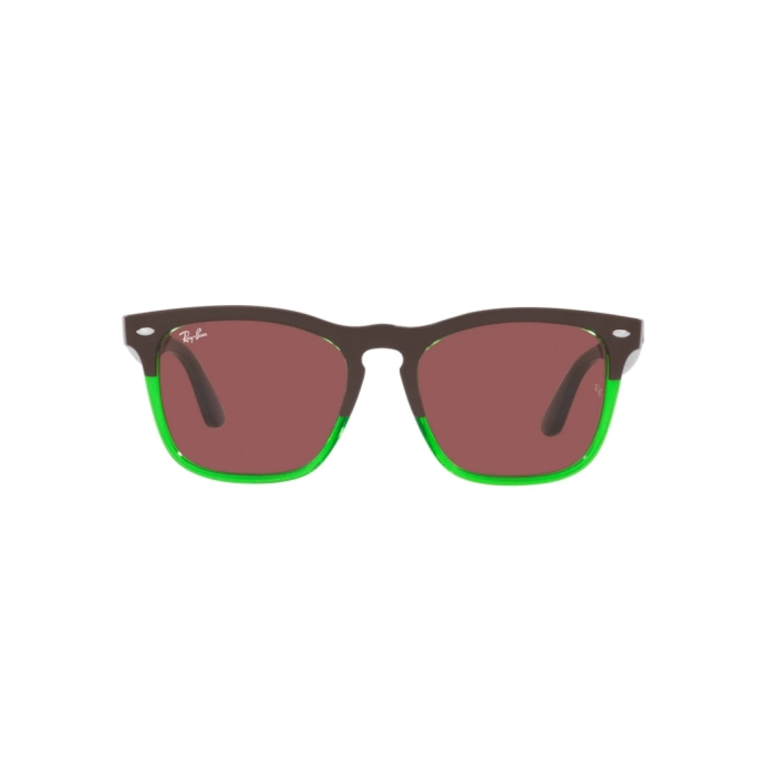 OCCHIALI DA SOLE UNISEX RAY-BAN RB 4487 STEVE 663469 MARRONE SCURO SU VERDE TRASPARENTE