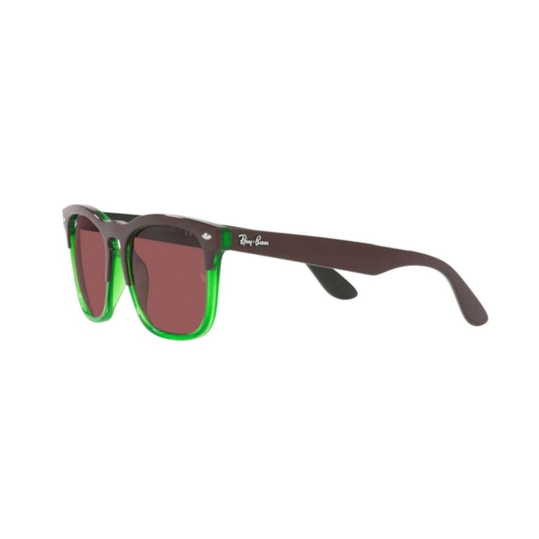 OCCHIALI DA SOLE UNISEX RAY-BAN RB 4487 STEVE 663469 MARRONE SCURO SU VERDE TRASPARENTE