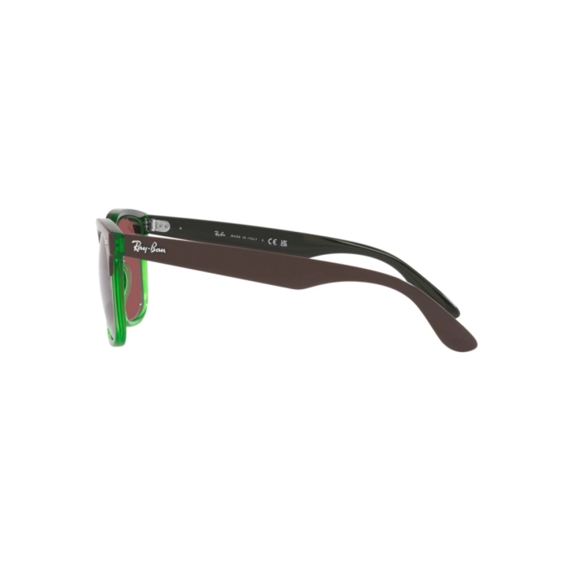 OCCHIALI DA SOLE UNISEX RAY-BAN RB 4487 STEVE 663469 MARRONE SCURO SU VERDE TRASPARENTE