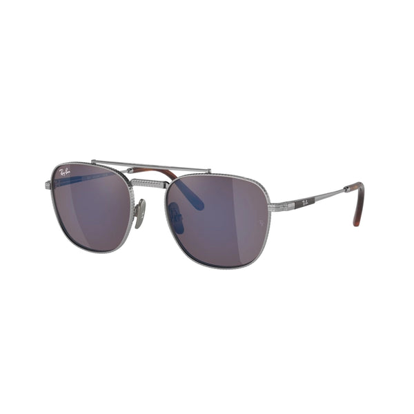 OCCHIALE DA SOLE UNISEX RAY-BAN RB 8258 FRANK II TITANIUM 3139O4 D'ARGENTO CALIBRO 54