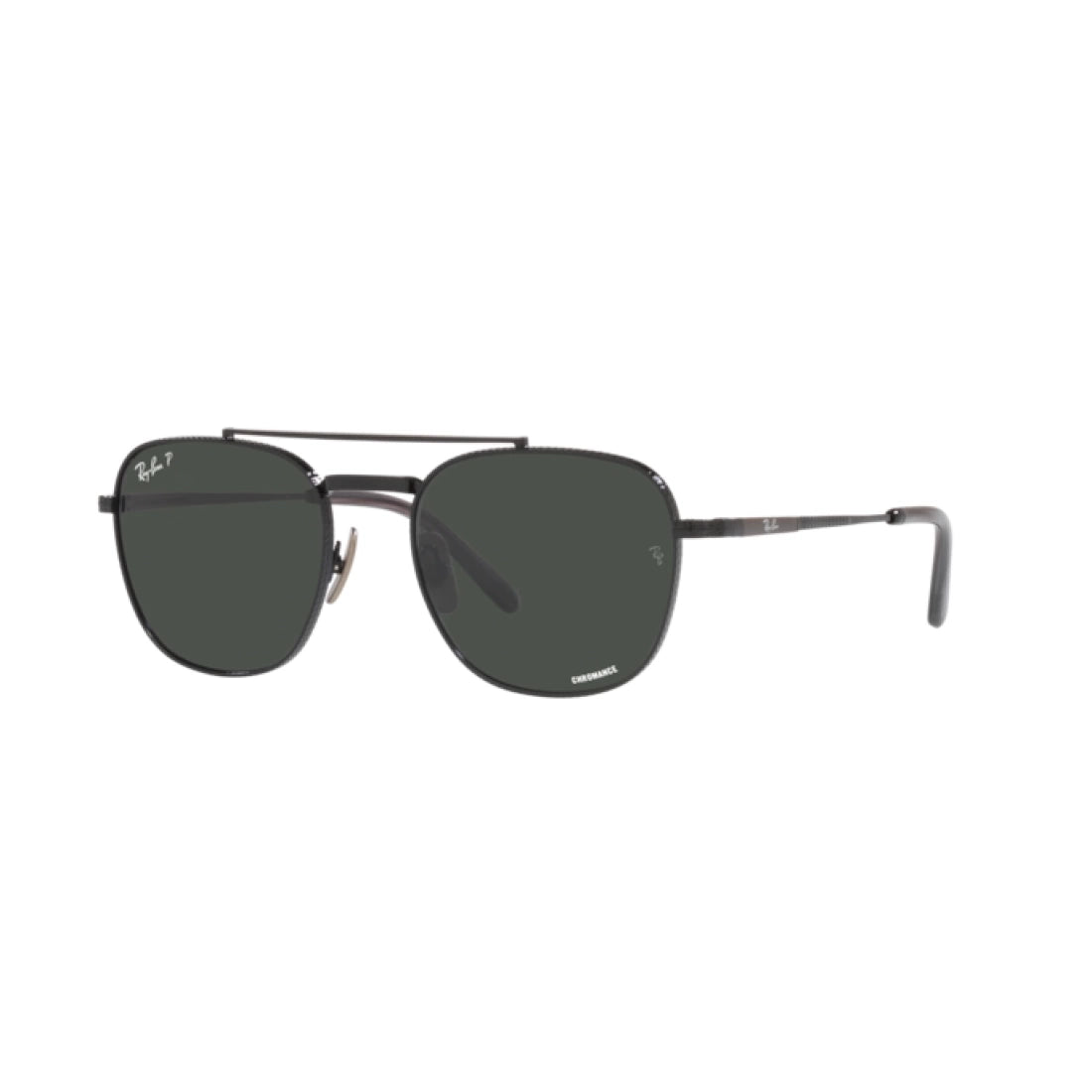 UNISEX SUNGLASSES RAY-BAN RB 8258 FRANK II TITANIUM 3141K8 BLACK. 51 CALIBER 