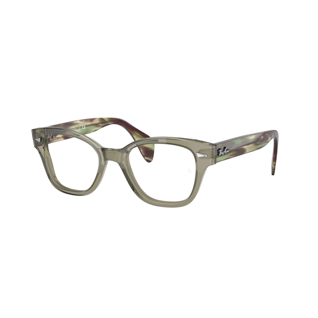 UNISEX EYEGLASSES RAY-BAN RX 0880 - 8178 TRANSPARENT GREEN SIZE 52 