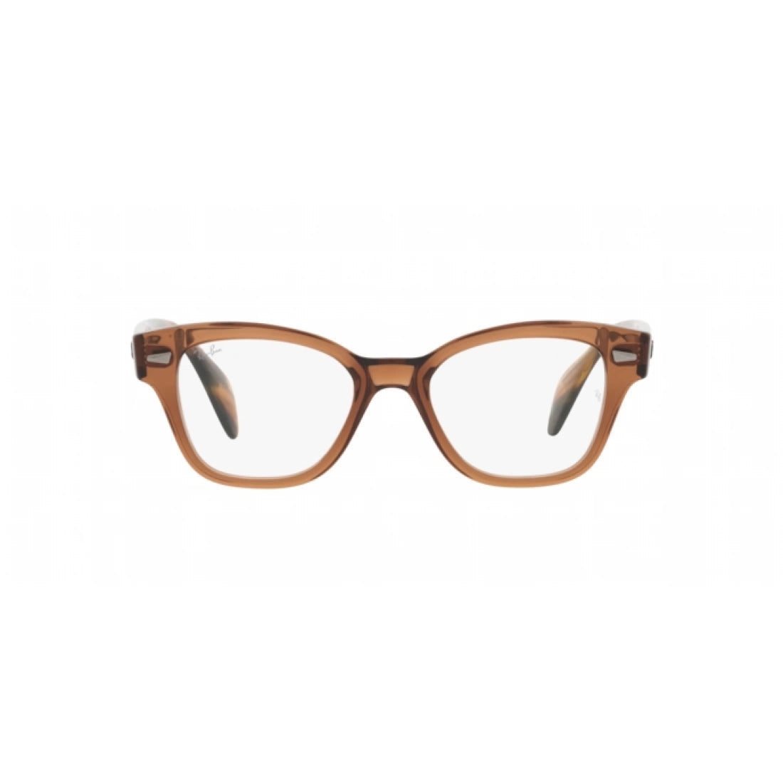 UNISEX EYEGLASSES RAY-BAN RX 0880 - 8180 TRANSPARENT BROWN SIZE 52 