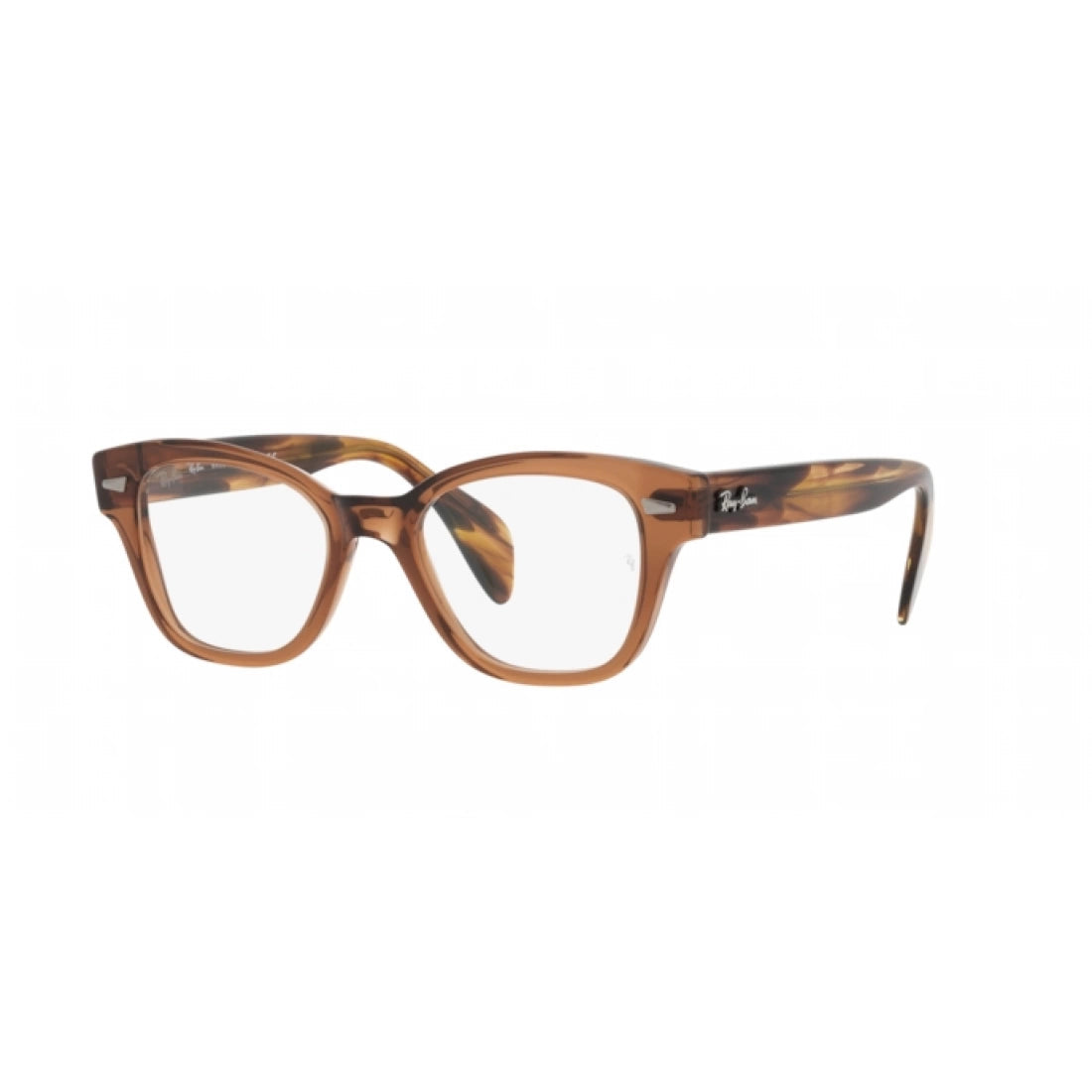 UNISEX EYEGLASSES RAY-BAN RX 0880 - 8180 TRANSPARENT BROWN SIZE 52 