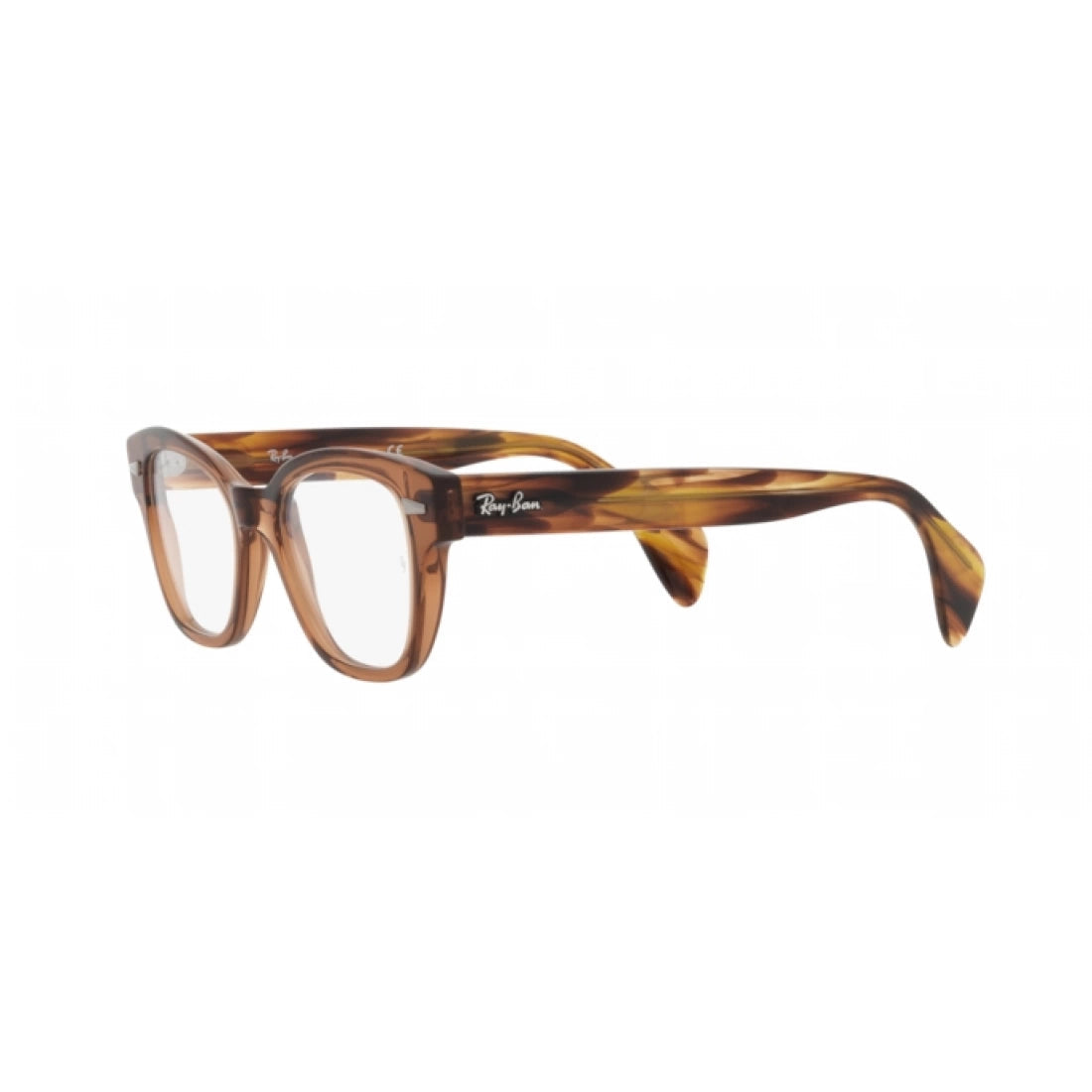 UNISEX EYEGLASSES RAY-BAN RX 0880 - 8180 TRANSPARENT BROWN SIZE 52 