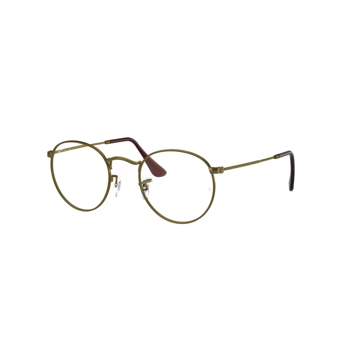 UNISEX EYEGLASSES RAY-BAN RX 3447V ROUND METAL 3117 ANTIQUE GOLD CALIBER 47 